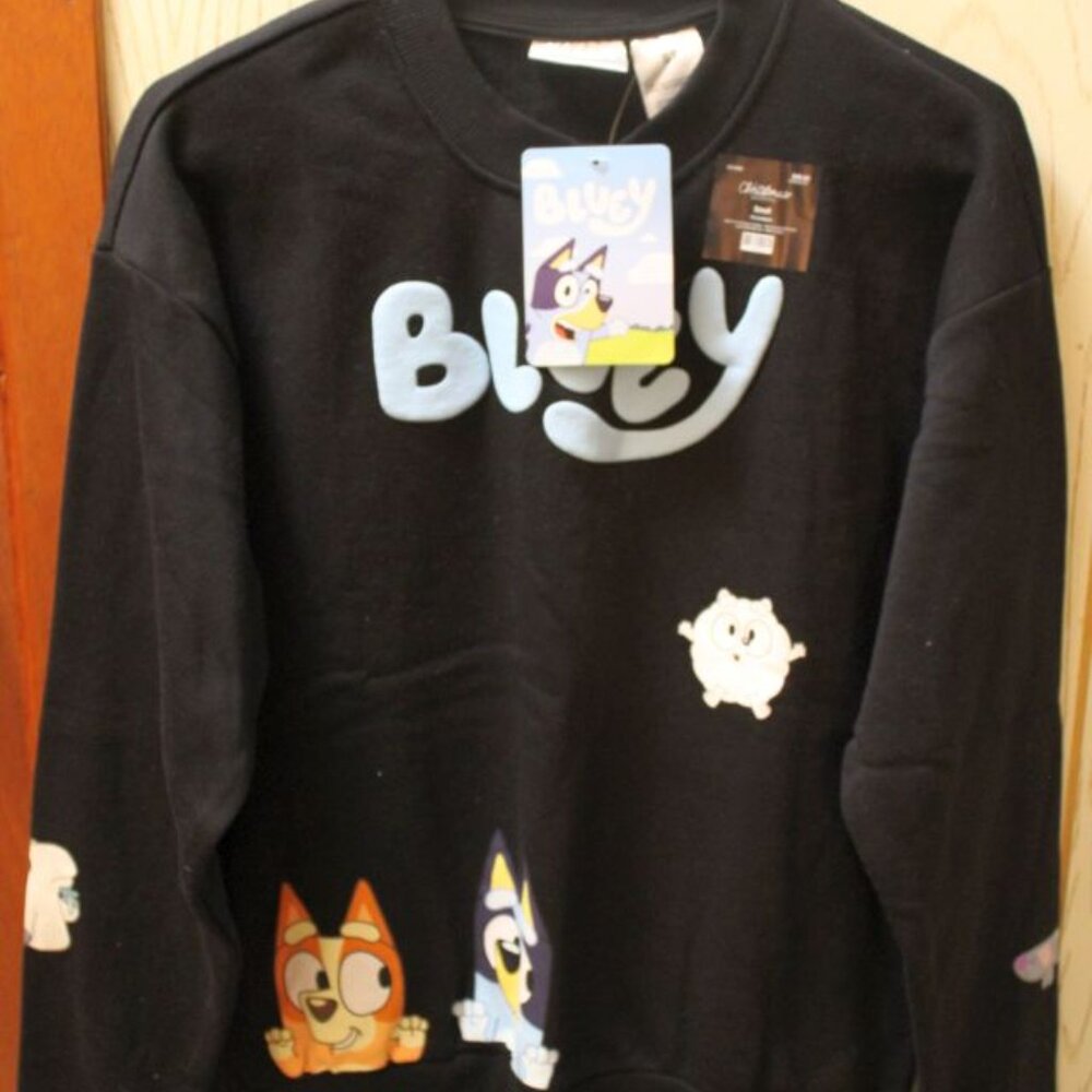 Bluey Black Adult Size Small Sweatshirt - NWT